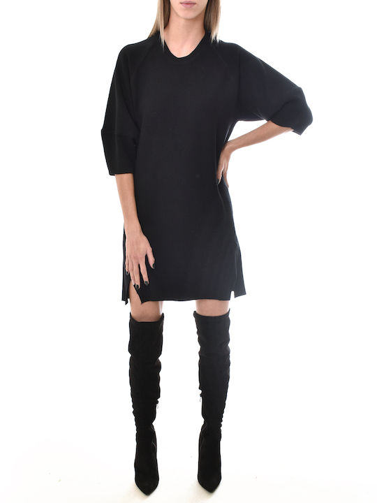Forel Mini All Day Φόρεμα Πλεκτό Μαύρο