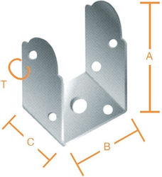 Ergo Βάση for Arbour from Metal 1pcs Σχήματος Π