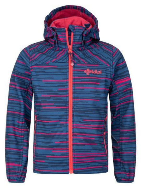 Waterproof Kids Sports Short Windproof Coat with Lining Hooded Blue Ravia