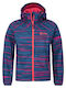 Waterproof Kids Sports Short Windproof Coat with Lining Hooded Blue Ravia