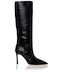 Sante Leather Medium Heel Women's Boots with Zipper Black