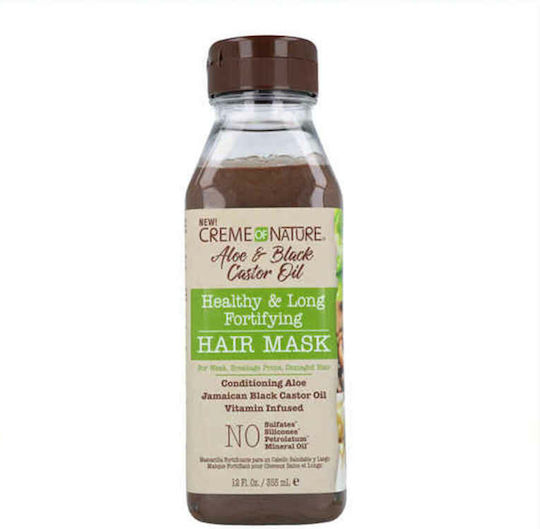 Creme of Nature Aloe & Black Castor Oil Μάσκα Μαλλιών για Ενδυνάμωση 355ml
