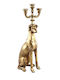 Aria Trade Candle Holder Polyresin 3 Seats Gold Puppy 20x27x74cm 1pcs