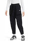 Sportswear Damen Jogginghosen Fleece Hohe Taille Schwarz