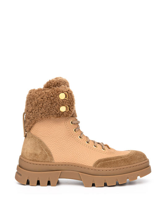HENDERSON HANDRAWN SKIN BOOTS WITH WOOL - Camel ARINA/ALCE