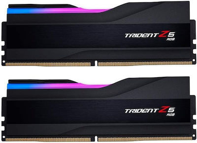 G.Skill Trident Z5 RGB 64GB DDR5 RAM mit 2 Modulen (2x32GB) und Geschwindigkeit 6400 für Schreibtisch