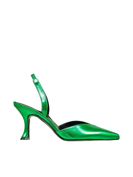 Envie Shoes Green Heels with Strap