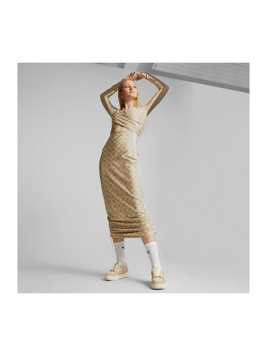 Puma Midi Kleid Wickel Beige