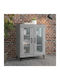 Living Room Display Cabinet from Particle Board with Windowed Grey 69.5x34x90cm