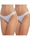 Miss Rio Βαμβακερά Femei Slip 2Pack fără cusături Albe