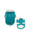 Glee Turquoise Waterproof Dog Coat with 25cm Back Length