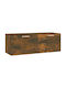 Wall-Mounted Living Room Cabinet made of Particle Board in Smoky Oak Colour 100x36.5x35cm
