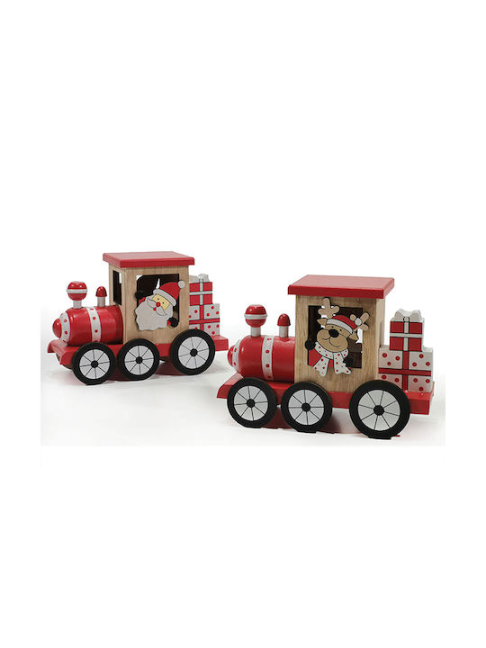 General Trade Christmas Wooden Figure Train Red Height 19cm