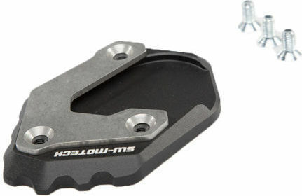 SW-Motech Motorcycle Peripheral Parts Side Stand Extension in Silver Colour STS.07.102.10500