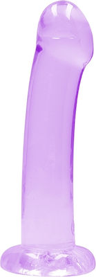 Shots Real Rock Crystal Clear Dildo mit Saugnapf Purple 17cm