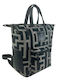 Leather Women's Bag Backpack Black