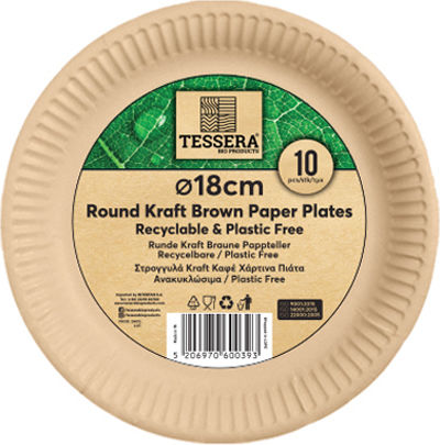 Intertan Disposable Plate Ø18cm 10pcs