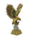 Royal Art Collection Dekorativ Vogel aus Polyresin Adler in Gold 19x19x34cm 1Stück