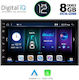 Digital IQ Car-Audiosystem 2DIN (Bluetooth/USB/AUX/WiFi/GPS/Apple-Carplay) mit Touchscreen 7"