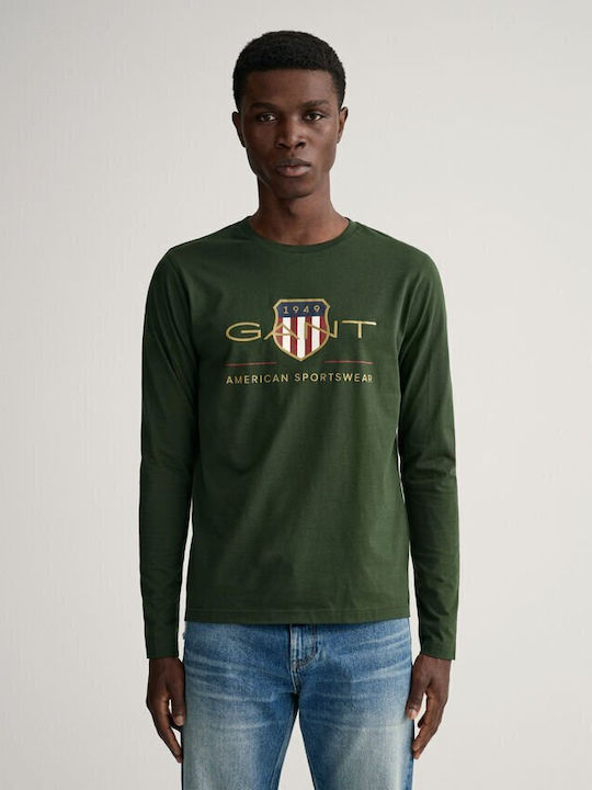 Gant Ανδρική Μπλούζα Μακρυμάνικη Πράσινη