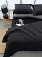 Palamaiki Sheet Super-Double with Elastic 170x200+30cm. Etoile Jet Black