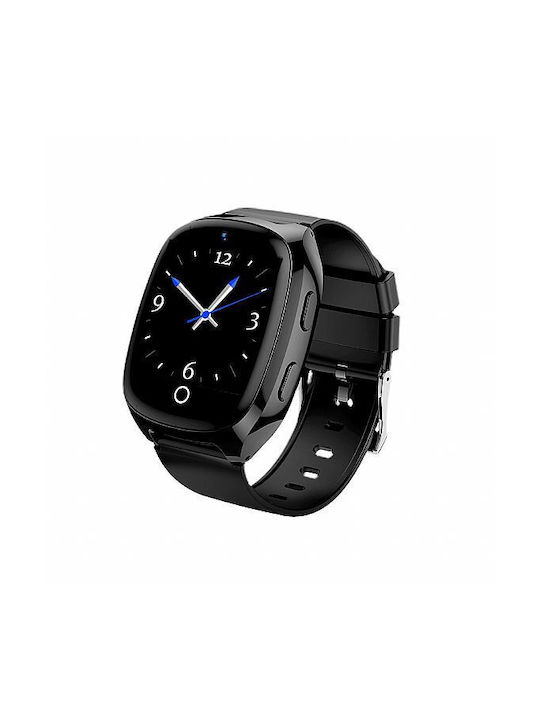 Wonlex CT30 Kinder Smartwatch mit Kautschuk/Plastik Armband Schwarz