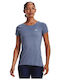 Under Armour HeatGear Γυναικείο Αθλητικό T-shirt Fast Drying Γαλάζιο