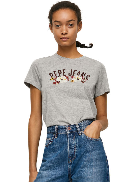 Pepe Jeans Rosemery Γυναικείο T-shirt Γκρι
