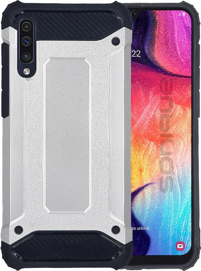 Sonique Heavy Armor Back Cover Plastic / Silicone 2mm Silver (Samsung Galaxy A50/A50S/A30S)