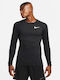 Nike Pro Warm Bluza termică pentru bărbați cu mâneci lungi Negru