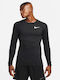 Nike Pro Warm Ανδρική Ισοθερμική Μακρυμάνικη Μπλούζα Μαύρη