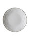 Dutch Rose Organic Plate Shallow Ceramic White with Diameter 17cm