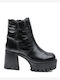 Leather Women's Ankle Boots Black