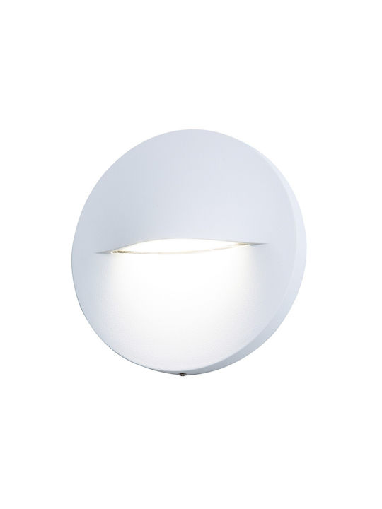 Fos me Επιτοίχια Εξωτερική Πλαφονιέρα LED IP65 3W με Θερμό Λευκό Φως 14x14εκ.