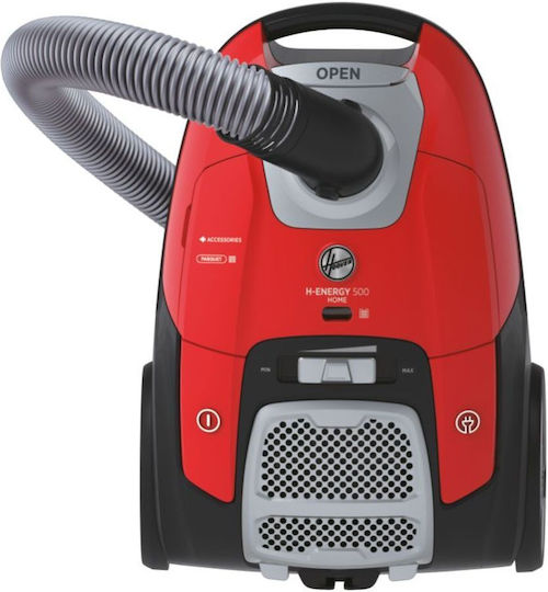 Hoover H-Energy 500 HE510HM 011 Vacuum Cleaner 700W Bagged 3.5lt Red