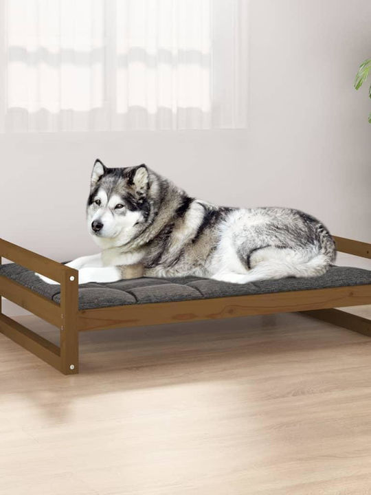 vidaXL Elevated Dog Bed Honey 105.5x75.5cm.