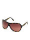 Web Women's Sunglasses with Brown Tartaruga Plastic Frame and Brown Gradient Lens