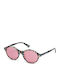 Web Women's Sunglasses with Multicolour Plastic Frame and Pink Lens