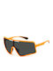 Polaroid Unisex Sunglasses with Orange Plastic Frame and Gray Polarized Lens PLD7045/S 2M5/M9