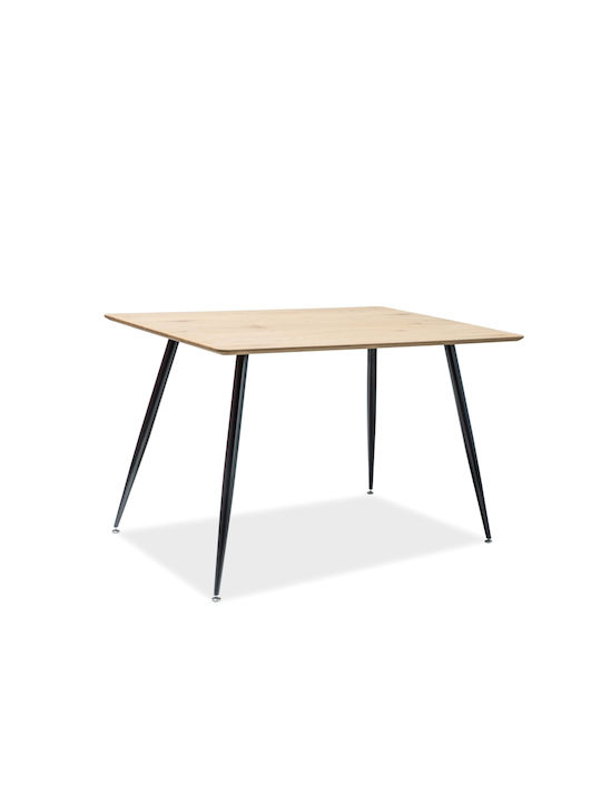 Remus Table Kitchen Wooden with Metal Frame 120x80x75cm