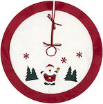 Christmas Fabric Tree Apron Red D92cm