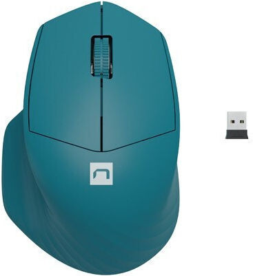 Natec Siskin 2 Ασύρματο Εργονομικό Bluetooth Ποντίκι Τιρκουάζ