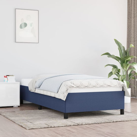 Betten Einzel mit Stoff Blau für die Matratze 90x190cm