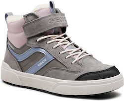 Geox Παιδικά Sneakers High Weemble για Κορίτσι Γκρι