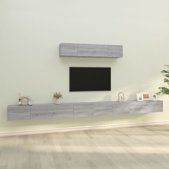 Living Room TV Unit Grey Sonoma L100xW30xH30cm
