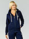 GSA Women's Hooded Cardigan Blue