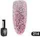 Global Fashion Black Elite Хибриден Лак за Нокти 214 с Glitter 8мл 1бр
