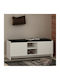 Zulla Wooden Shoe Organizer with 6 Shelves White 110x37x43cm