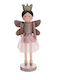 Коледна Дървена Фигура Angel Розова Височина 55см