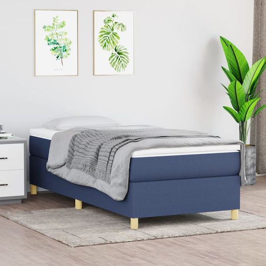 Bettunterlage Einzel mit Stoff Blau für die Matratze 90x200cm